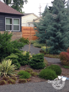 Modern landscape design in Kenton neighborhood Portland Oregon