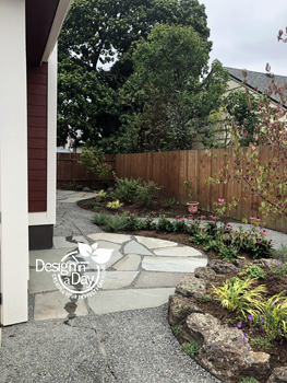 New side yard patios create faster shade for clients