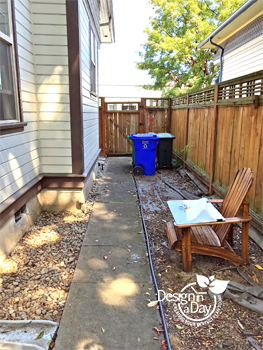 Before photo of tiny urban back yard in Buckman Neighborhood