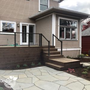 Updated patio hardscape gets creative in Laurelhurst neighborhood, Portland, Oregon