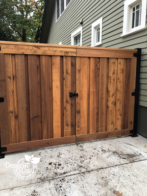 Cedar Gate is relocated to add utility space to Irvington Side Yard