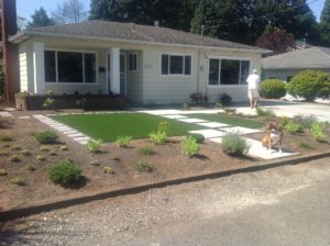 Synthetic Lawn Installed in St Johns Portland Oregon front yard