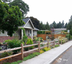 Edibles garden front yard in Milwaukie, Oregon