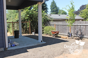 Portland Residential Landscape Design Woodstock neighborhood before back yard landscape design