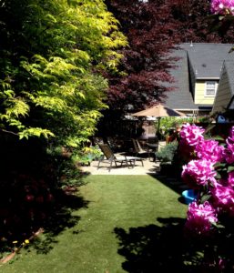 Marys synthetic lawn 6 2012. Landscaped for her dog. Client Mary's synthetic lawn landscaping for dogs.